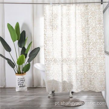 Banheiro de cortina de chuveiro de PEVA impresso com tapete